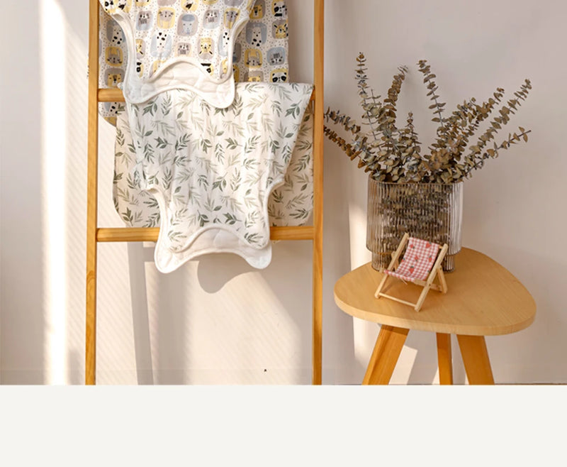 Newborn Baby Sleeping Bag Bamboo Cotton Warm Wearable Winter Print Vest Sleeveless Sleeping Sack