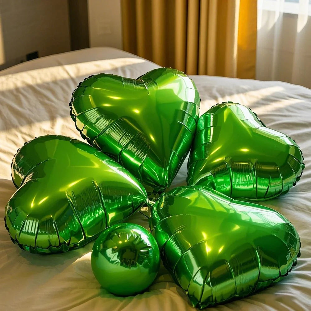 5/10/20pcs Rose Gold Heart Foil Balloons