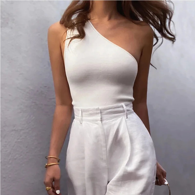 New for Spring 2026 Women's Sexy One Shoulder Top