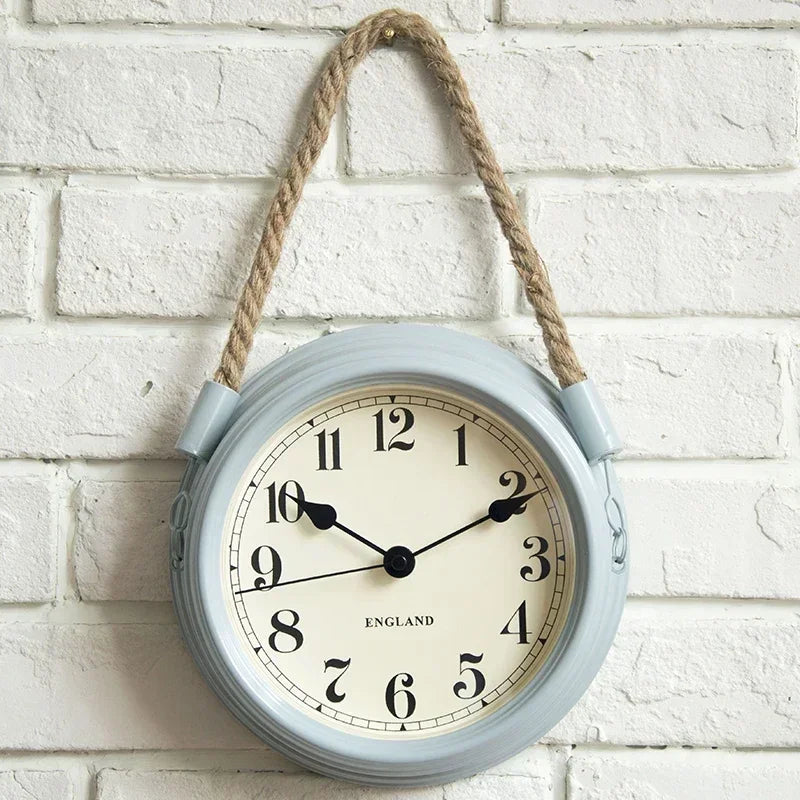Vintage Style Metal Hanging Wall Clock