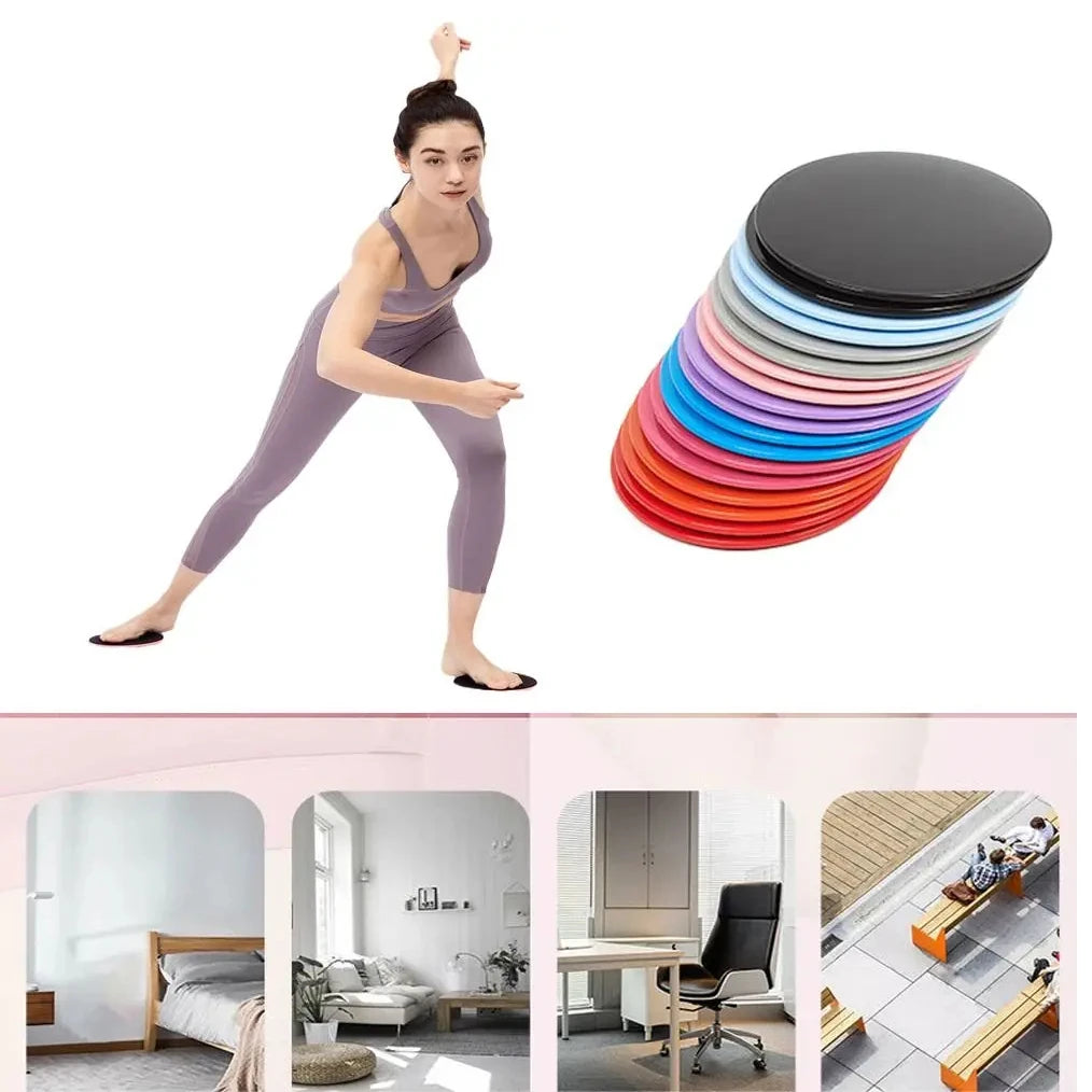 2 Pack Full-Body Workout Fitness Core Gliding Pads