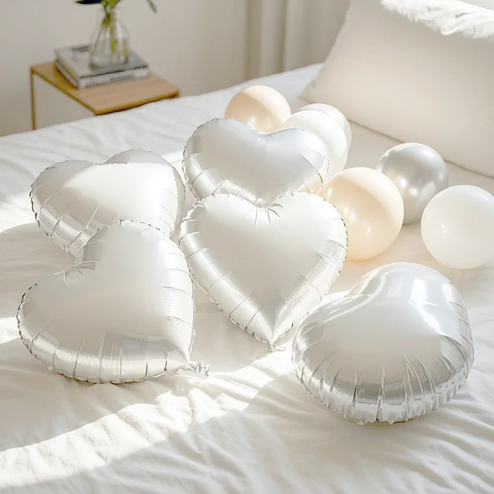 5/10/20pcs Rose Gold Heart Foil Balloons