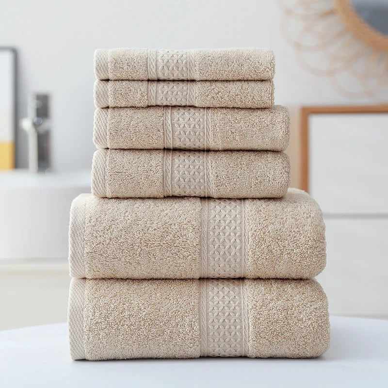 3pcs Luxurious Cotton Towel Set Ultra Soft Highly Absorbent