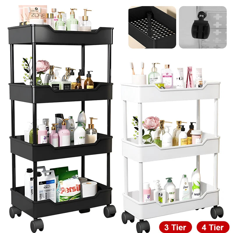 Multi-Layer Trolley Organiser Cart on Wheels