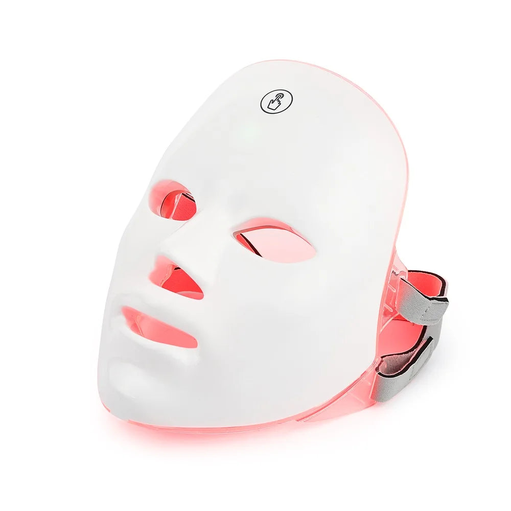 Wireless Rechargeable Facial LED Mask 7 Colours for Skin Rejuvenation & Tightening at Home