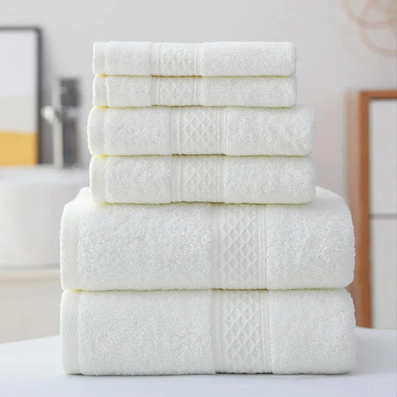 3pcs Luxurious Cotton Towel Set Ultra Soft Highly Absorbent