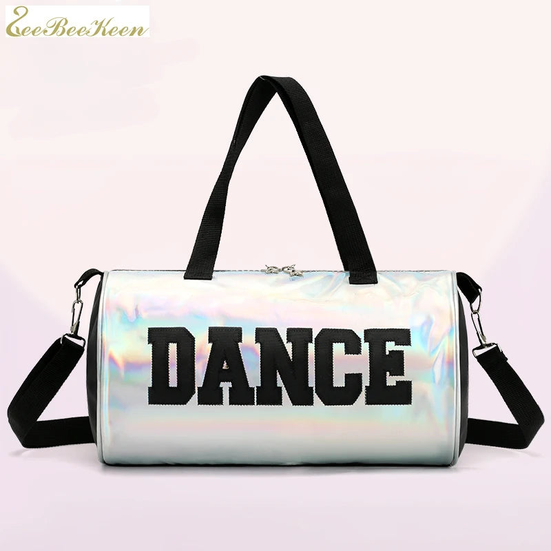 Ballet Bag For Girls Pink laser shiny Gym Bags Rucksack drum bag Rose Ballet Dance Bag Women Ballet Sports Dance Backpacks