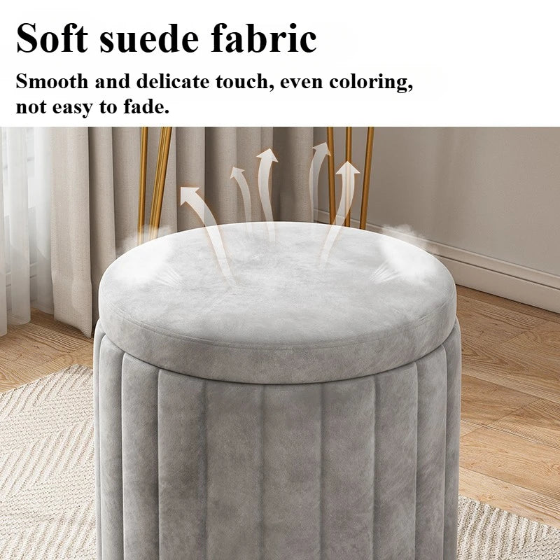 Elegant Vanity Storage Stool
