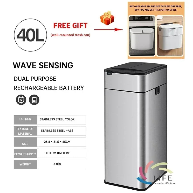 Contemporary Stylish Automatic Sensor Lid Rubbish