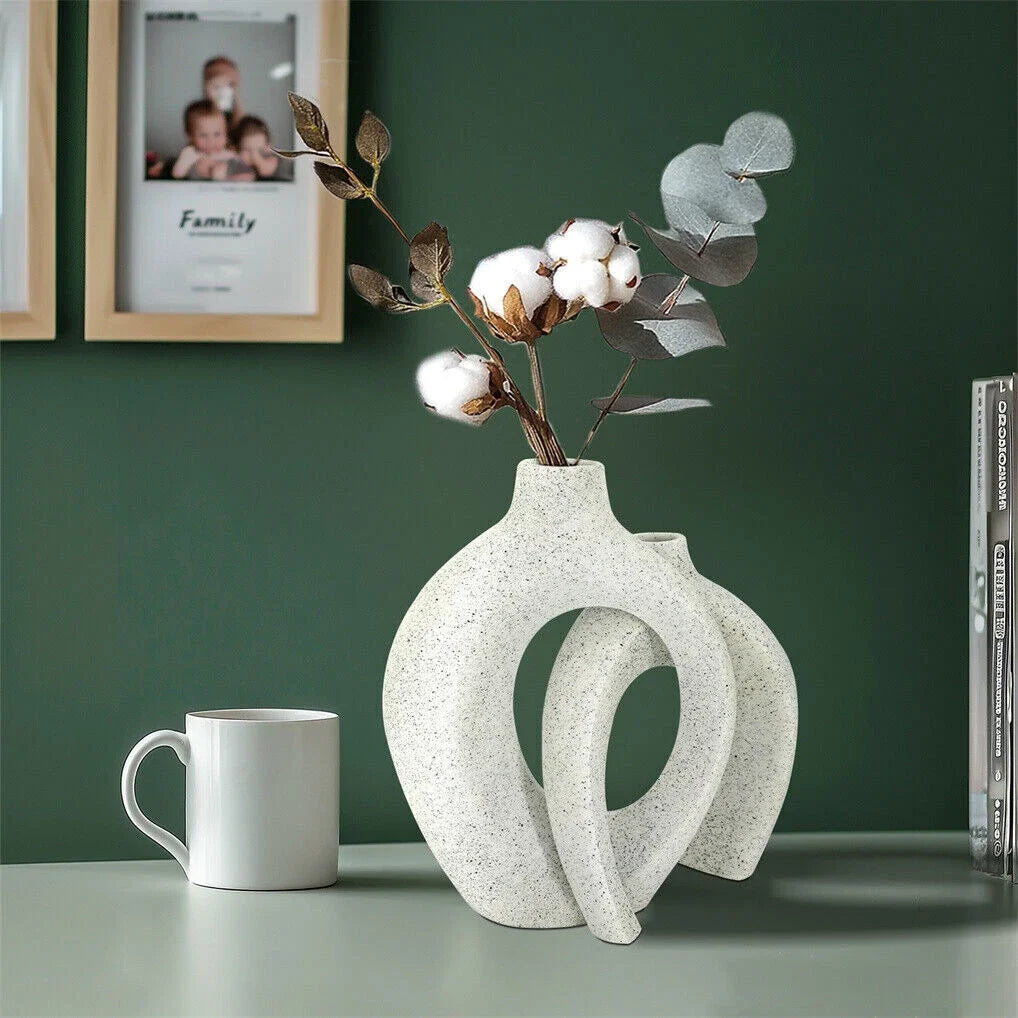 Elegant Decorative & Artistic Vase in Off White