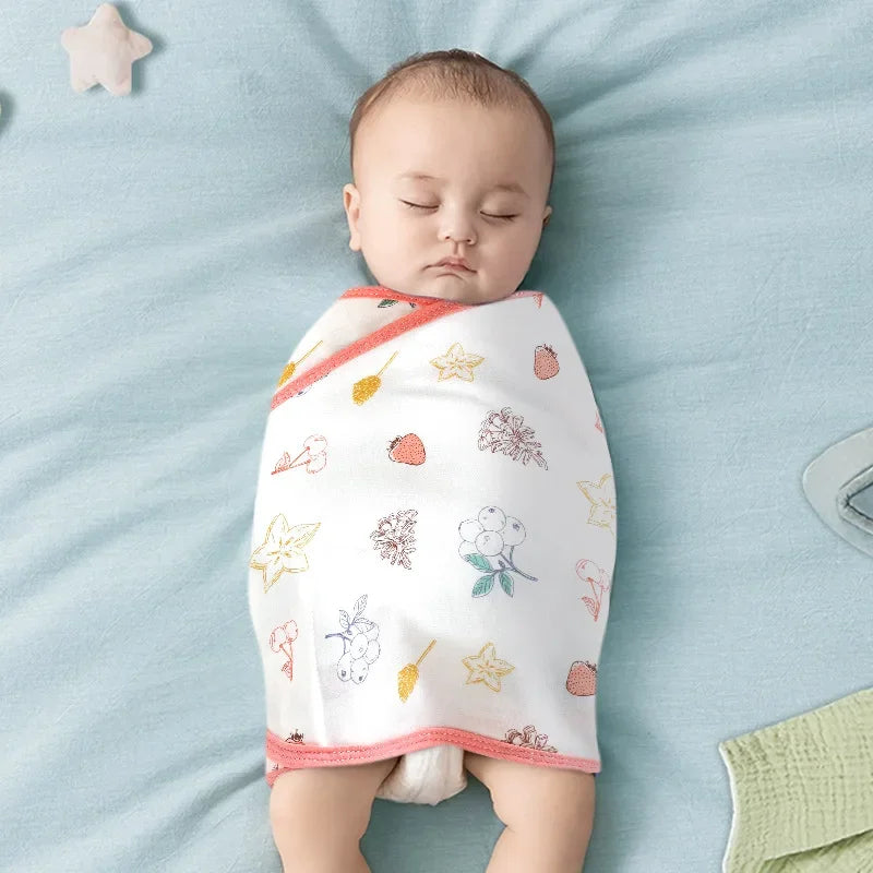 Cotton Baby Swaddle Blanket Anti-shock Sleeping Bag Summer Thin Quilt for Newborn Baby Sleeping Bag Swaddling Wrap Bedding Items