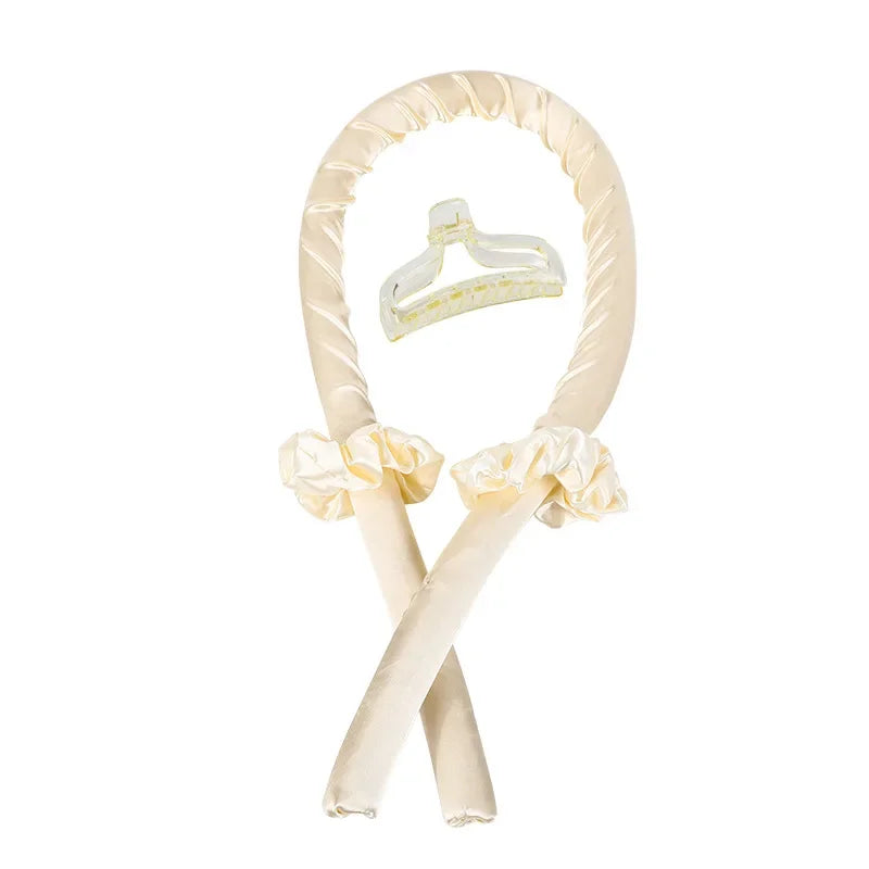 Heatless Curling Rod Headband No Heat Curls Silk Ribbon Hair Roller Sleeping Soft Headband Wave Formers Hair Curler Styling Tool