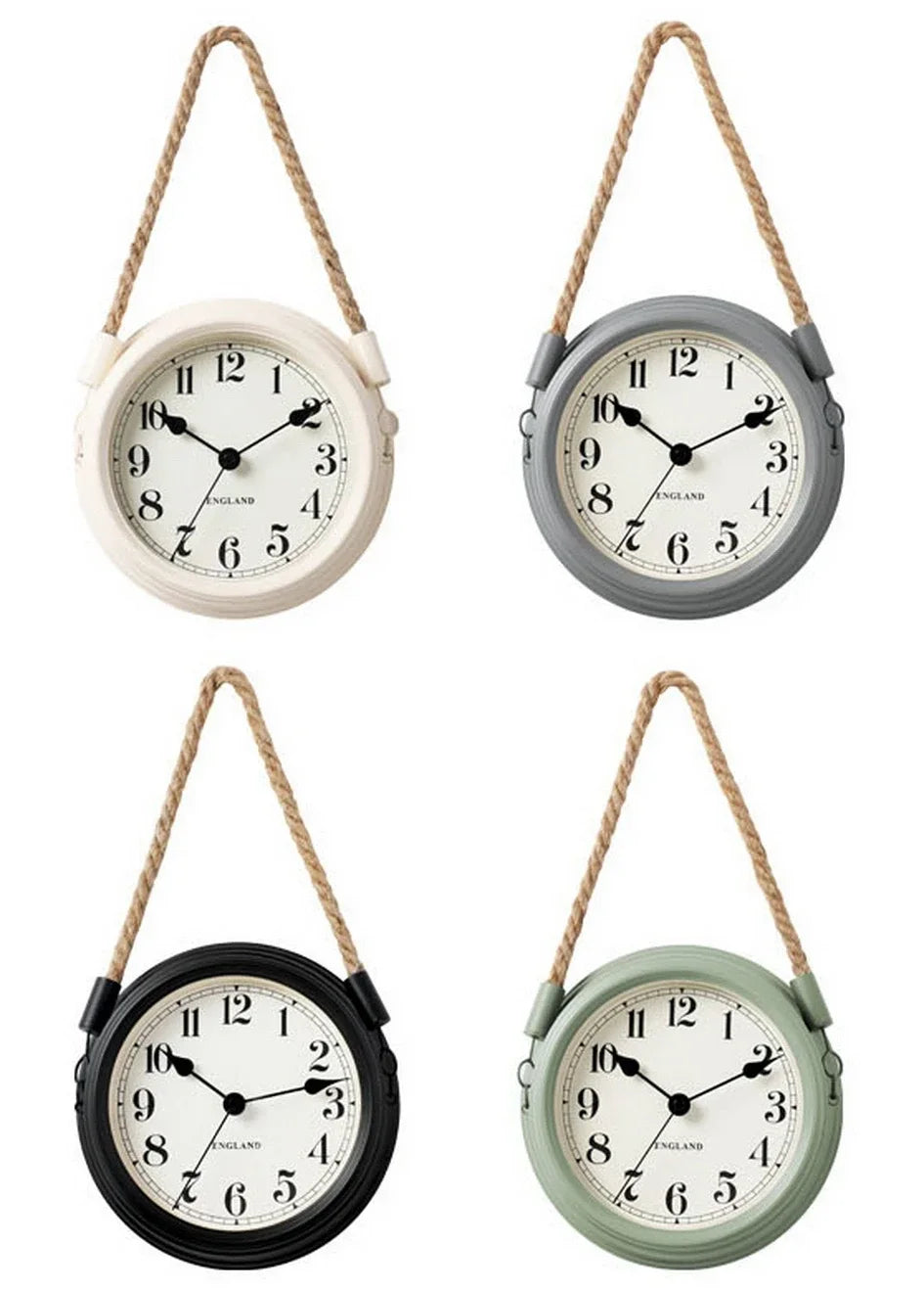 Vintage Style Metal Hanging Wall Clock