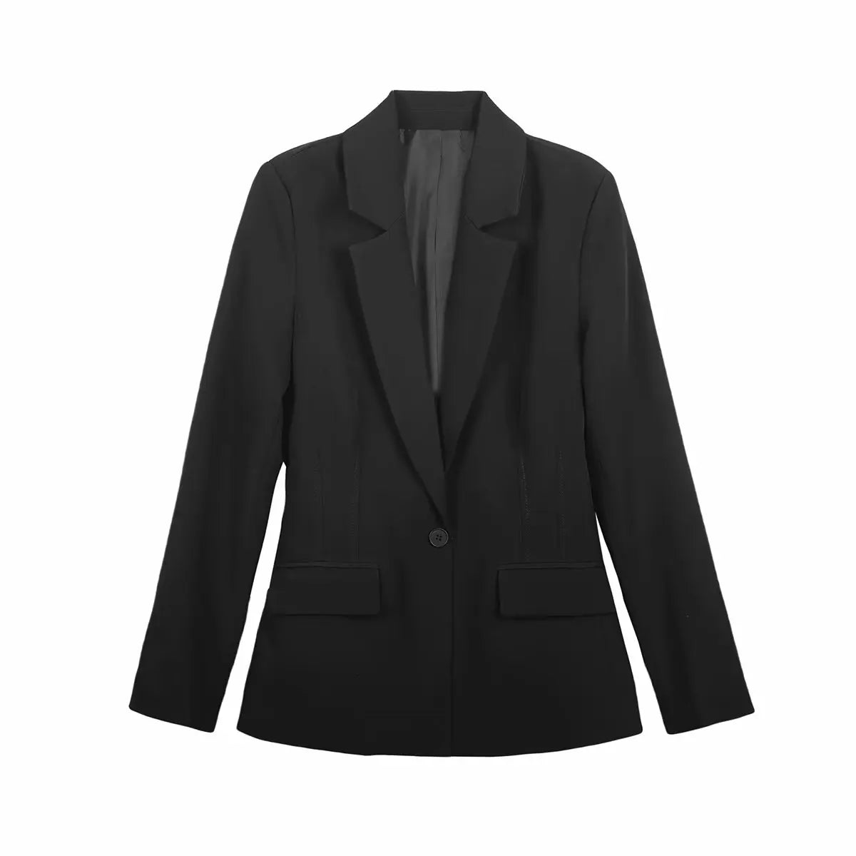 Women's Slim Fit Single Breast Trending Blazer available in Beige or Black