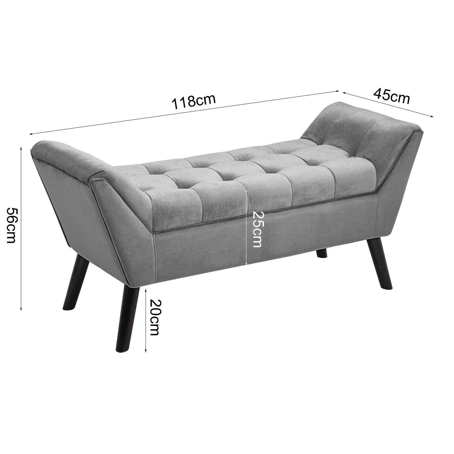 Modern Design Luxury Feel Tufted Button Bench & Chaise Lounge