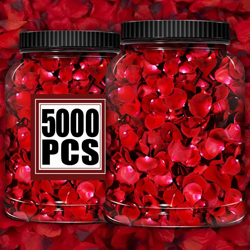 5000/100Pcs Artificial Fake Rose Petals Colorful Simulation