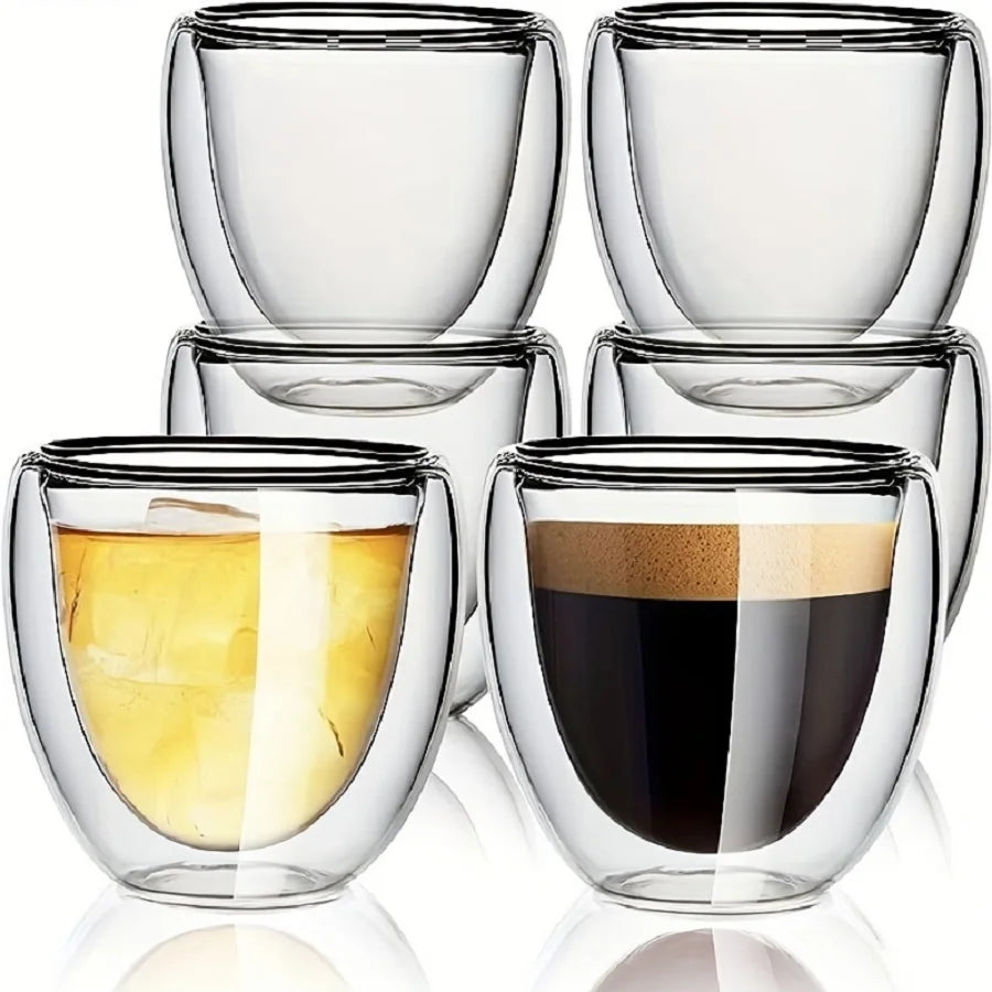 6pcs/set Handmade Insulated Espresso Cups