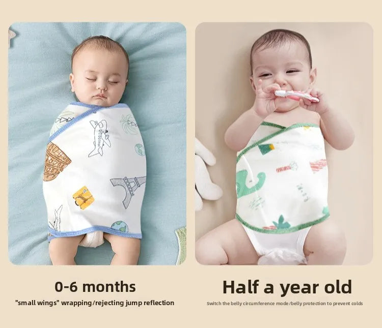 Cotton Baby Swaddle Blanket Anti-shock Sleeping Bag Summer Thin Quilt for Newborn Baby Sleeping Bag Swaddling Wrap Bedding Items