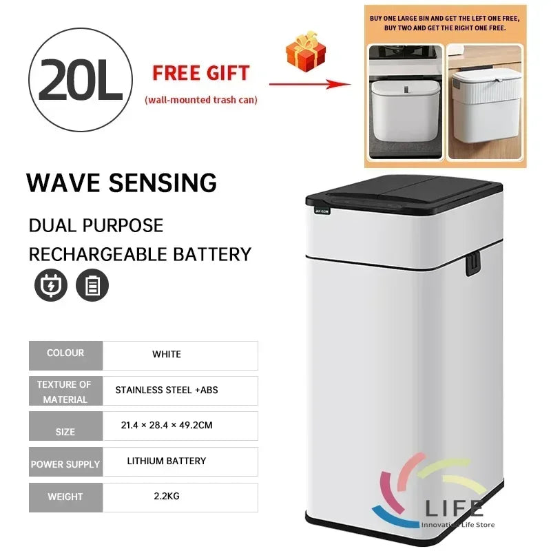 Contemporary Stylish Automatic Sensor Lid Rubbish