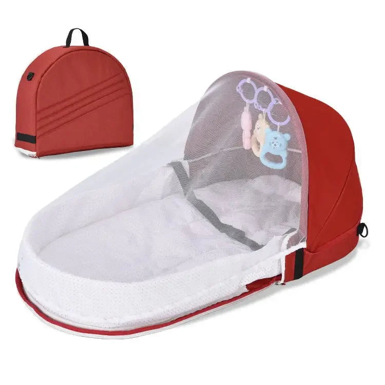 Baby Travel Bed Newborns Sleeping Nest with Net Foldable Baby Nest Mosquito Bassinet Infant Sleeping Bag Newborns Cradle Cribs