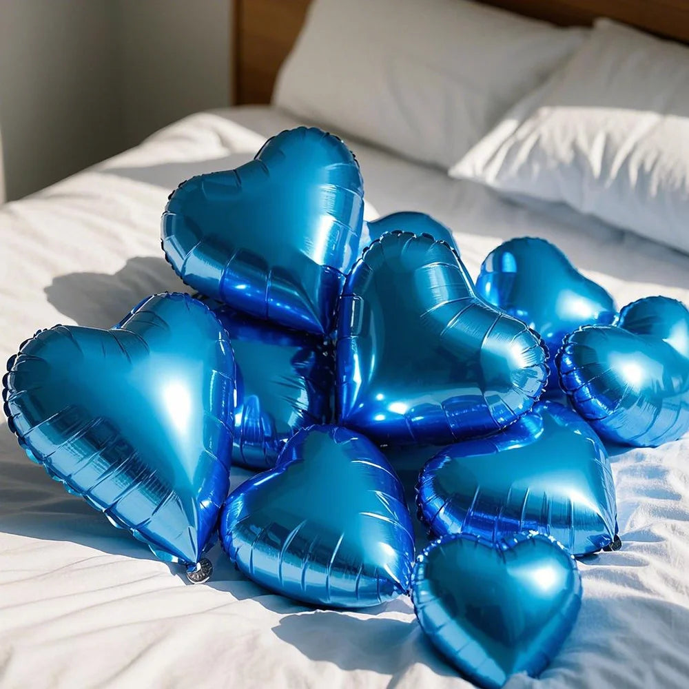 5/10/20pcs Rose Gold Heart Foil Balloons