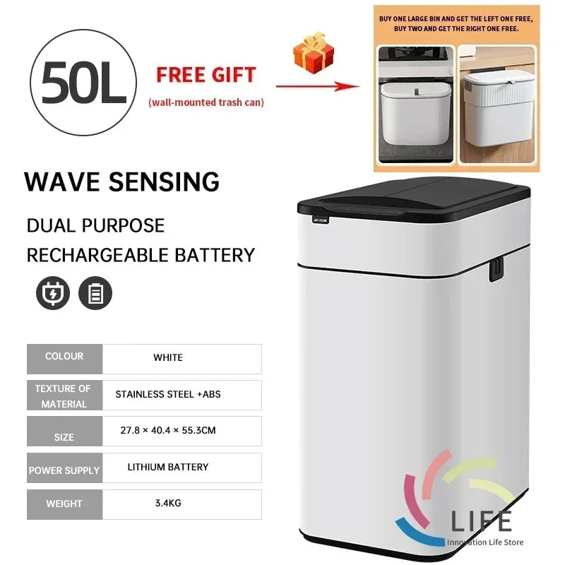 Contemporary Stylish Automatic Sensor Lid Rubbish