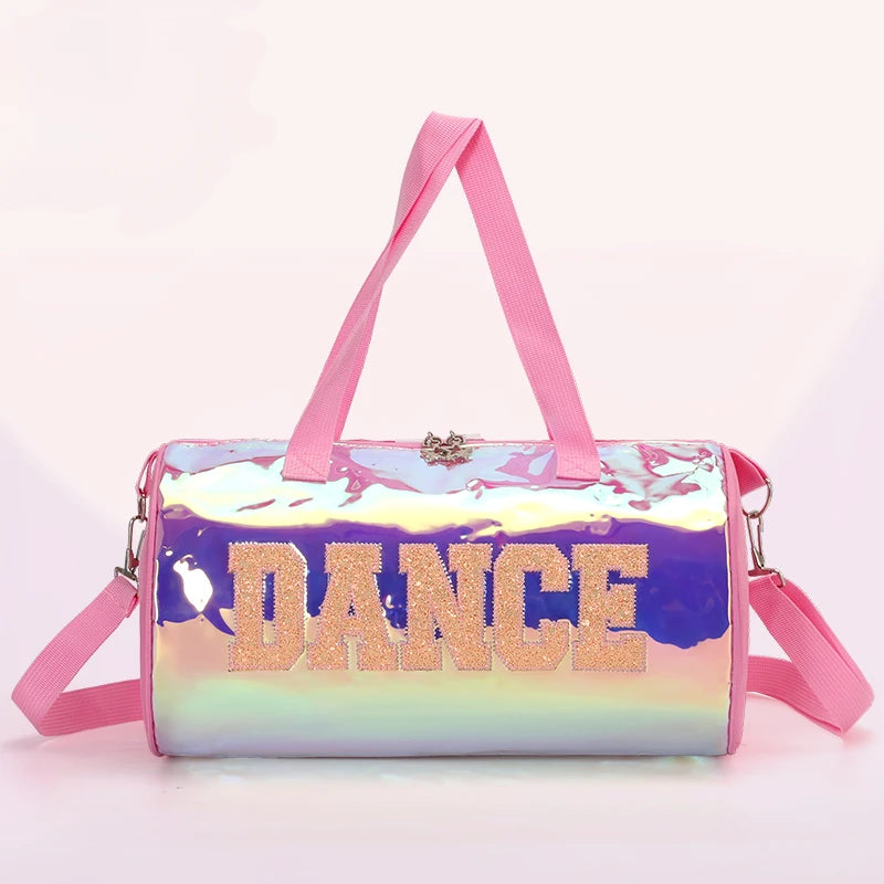 Ballet Bag For Girls Pink laser shiny Gym Bags Rucksack drum bag Rose Ballet Dance Bag Women Ballet Sports Dance Backpacks