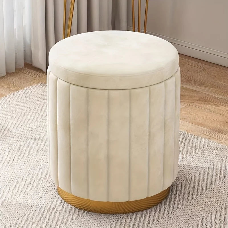 Elegant Vanity Storage Stool