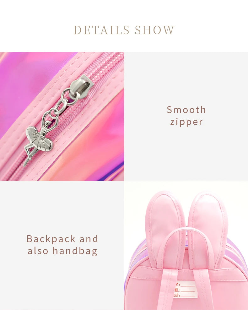 Ballet Bag for Girls Ballerina Dance Bag For Kids Pink Dancing Backpack Children Ballet Dance Bags Baby School Backpack