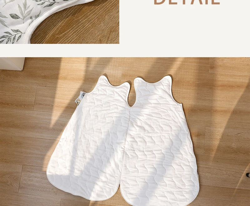 Newborn Baby Sleeping Bag Bamboo Cotton Warm Wearable Winter Print Vest Sleeveless Sleeping Sack