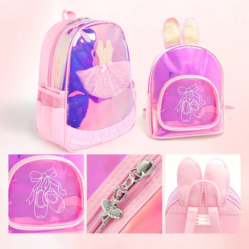 Ballet Bag for Girls Ballerina Dance Bag For Kids Pink Dancing Backpack Children Ballet Dance Bags Baby School Backpack