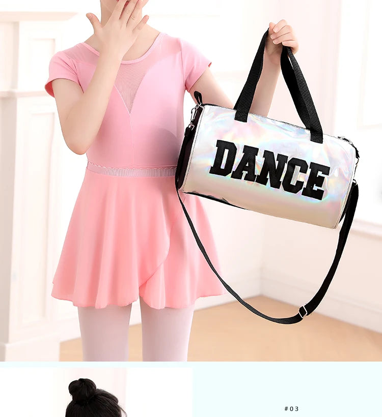 Ballet Bag For Girls Pink laser shiny Gym Bags Rucksack drum bag Rose Ballet Dance Bag Women Ballet Sports Dance Backpacks