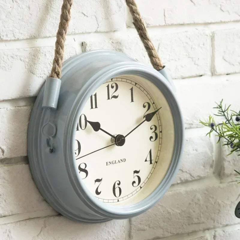 Vintage Style Metal Hanging Wall Clock