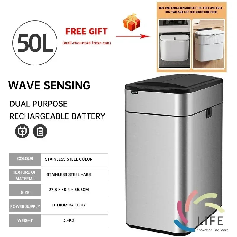 Contemporary Stylish Automatic Sensor Lid Rubbish