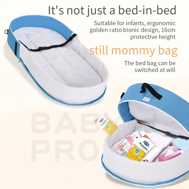 Baby Travel Bed Newborns Sleeping Nest with Net Foldable Baby Nest Mosquito Bassinet Infant Sleeping Bag Newborns Cradle Cribs