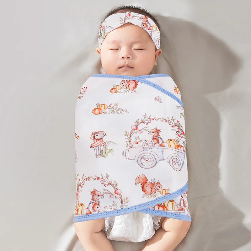 Cotton Baby Swaddle Blanket Anti-shock Sleeping Bag Summer Thin Quilt for Newborn Baby Sleeping Bag Swaddling Wrap Bedding Items