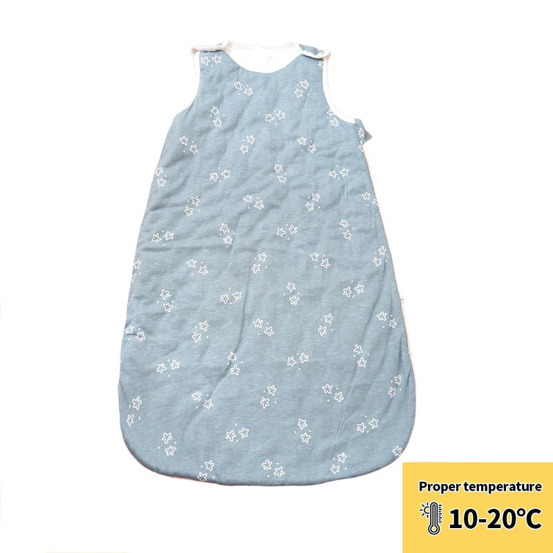 Newborn Baby Sleeping Bag Bamboo Cotton Warm Wearable Winter Print Vest Sleeveless Sleeping Sack