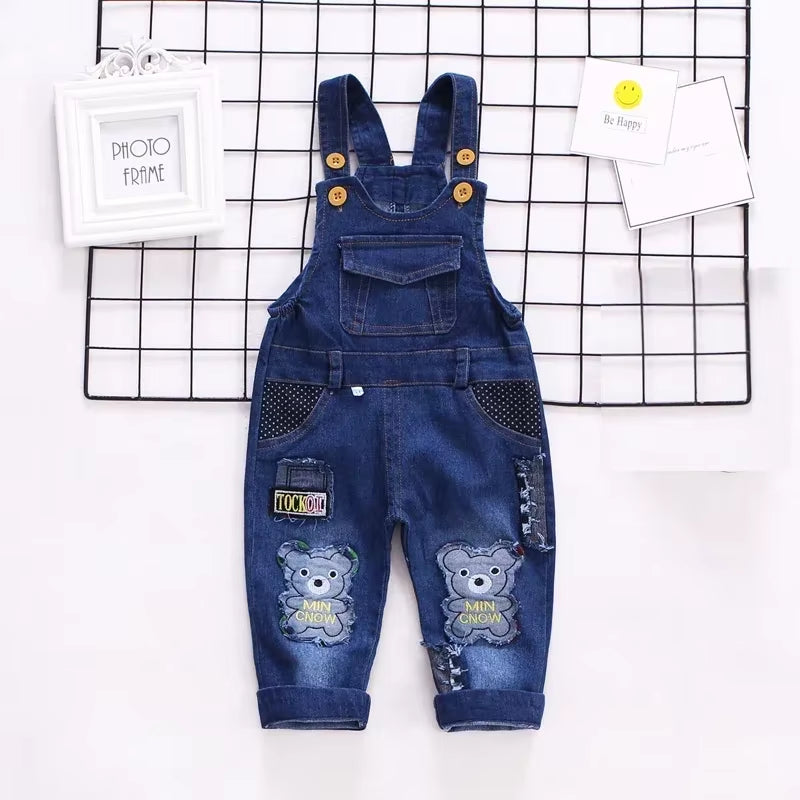 Kids Baby Boys Girls Overalls Casual Pants 1-4T Infants Toddler Bib Trousers Spring Fall Clothing Boy Jumper Dungarees