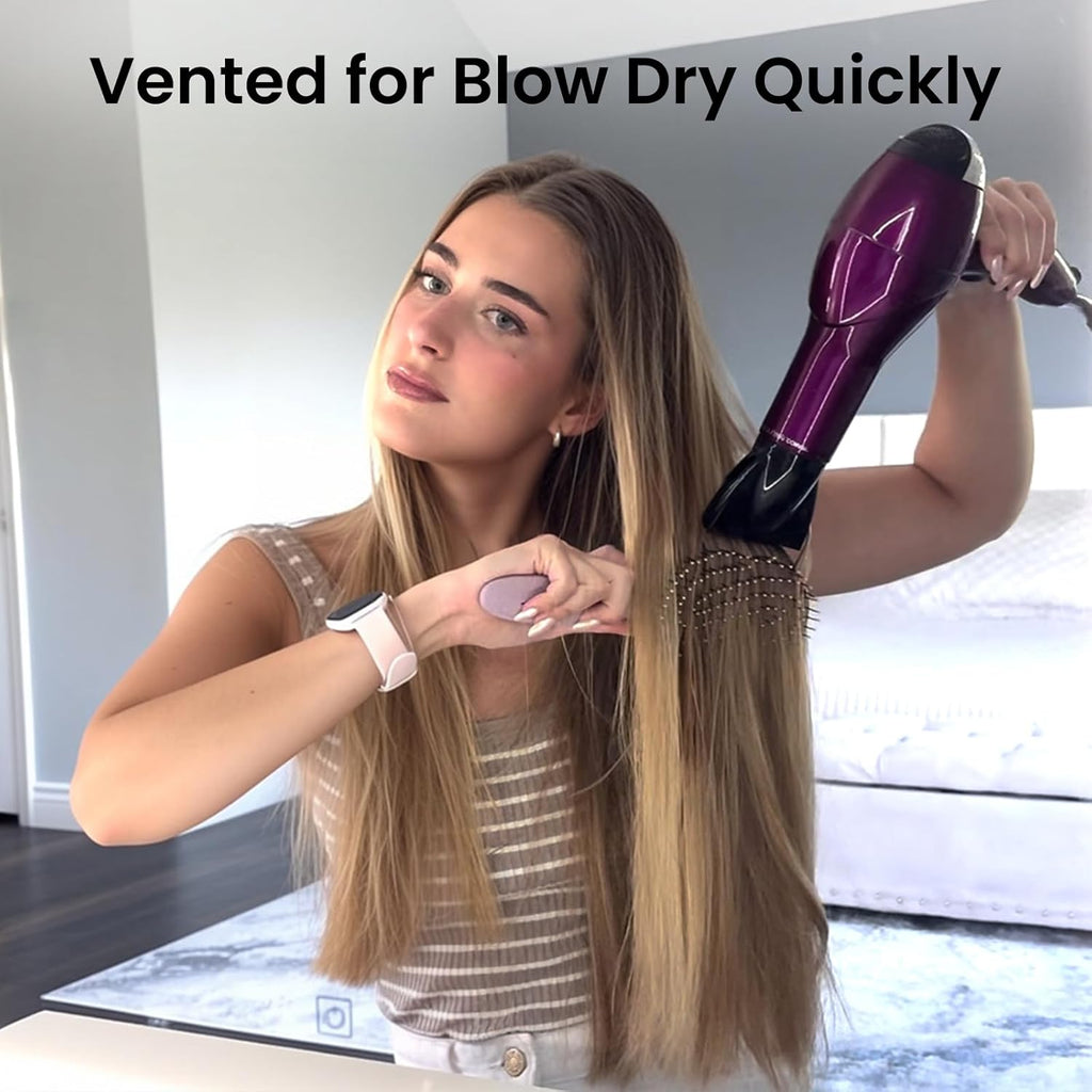 Detangle Brush - Bio-Friendly Curved Vented Brush W/Soft Bristles, Glides through Tangles for Thick Hair, Wet or Dry - Suitable for Women, Men & Kids