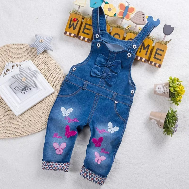 Kids Baby Boys Girls Overalls Casual Pants 1-4T Infants Toddler Bib Trousers Spring Fall Clothing Boy Jumper Dungarees