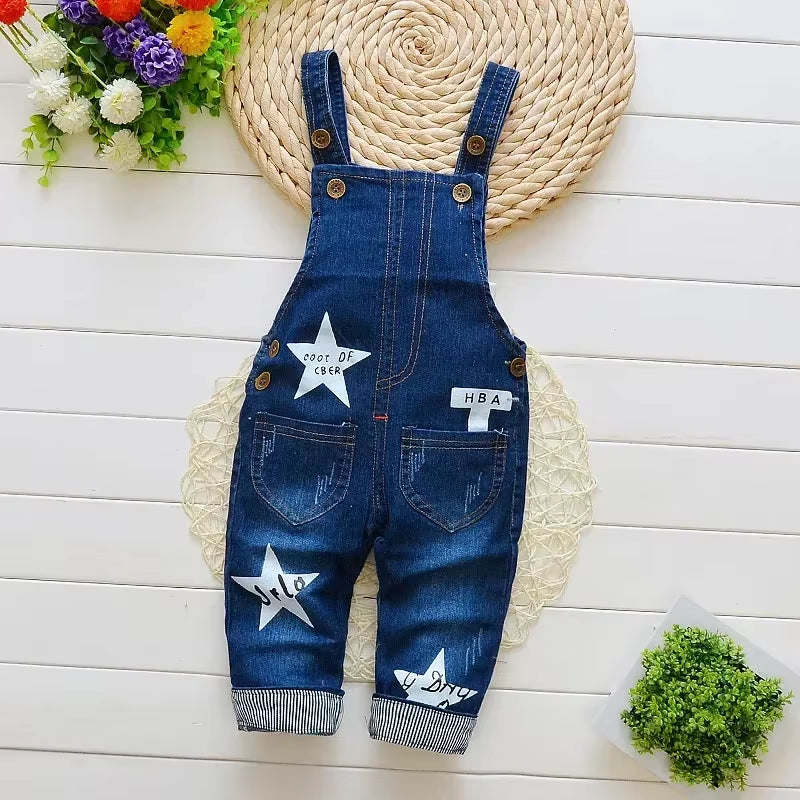 Kids Baby Boys Girls Overalls Casual Pants 1-4T Infants Toddler Bib Trousers Spring Fall Clothing Boy Jumper Dungarees