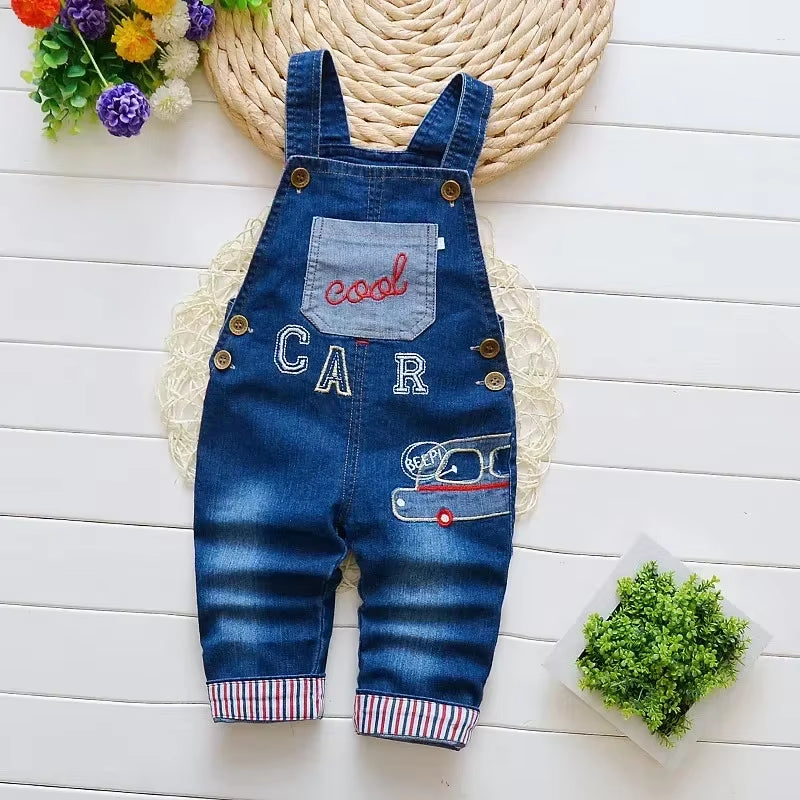 Kids Baby Boys Girls Overalls Casual Pants 1-4T Infants Toddler Bib Trousers Spring Fall Clothing Boy Jumper Dungarees