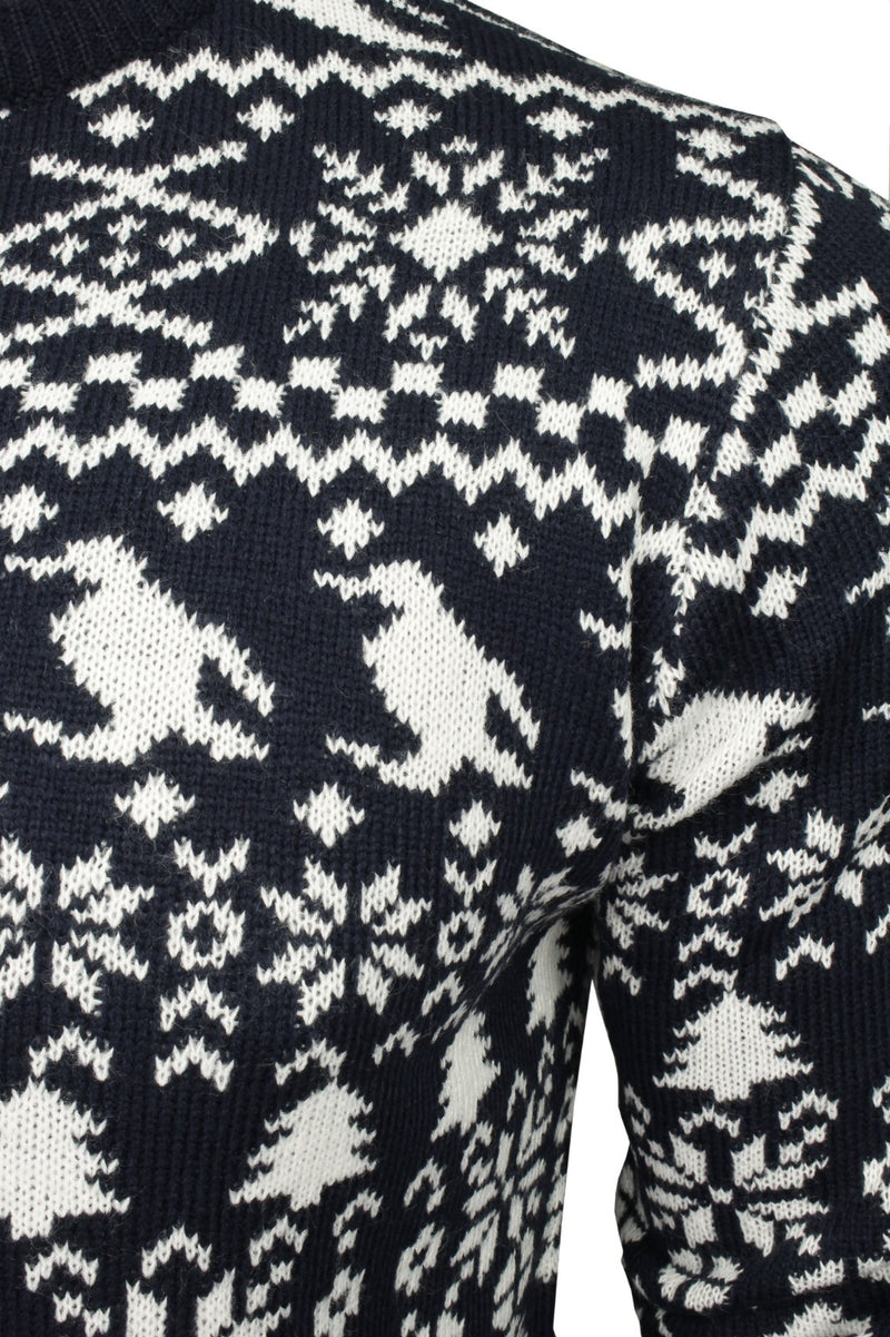 Xact Mens Nordic Reindeer Xmas / Christmas Jumper