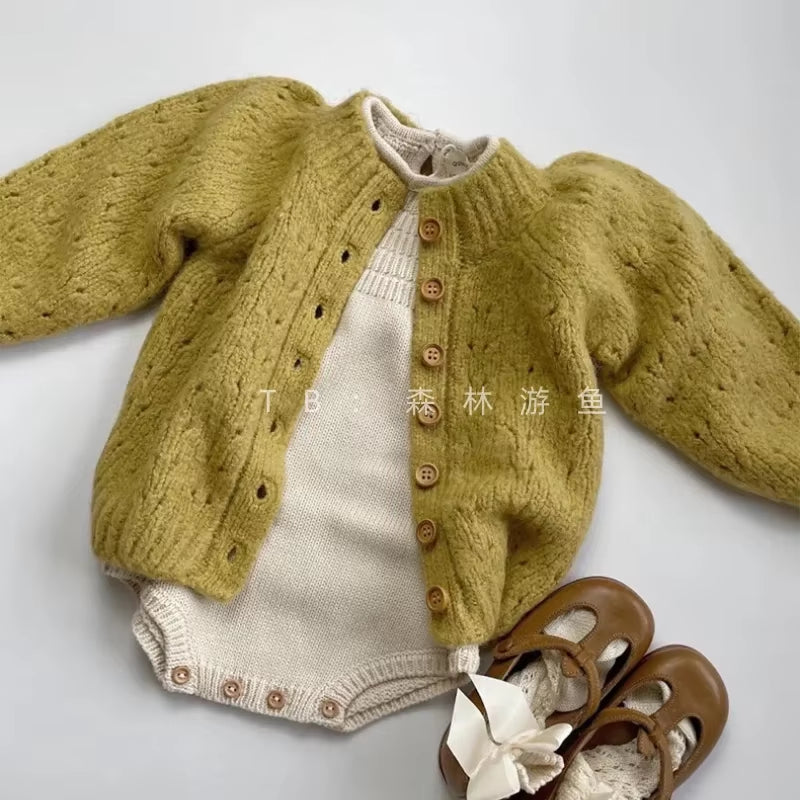 Baby Sweater RC Brand New Winter Toddler Girls Clothes Kids Cardigan Wool Warm Tops Cute Knit Sweater Cotton Children Outwear