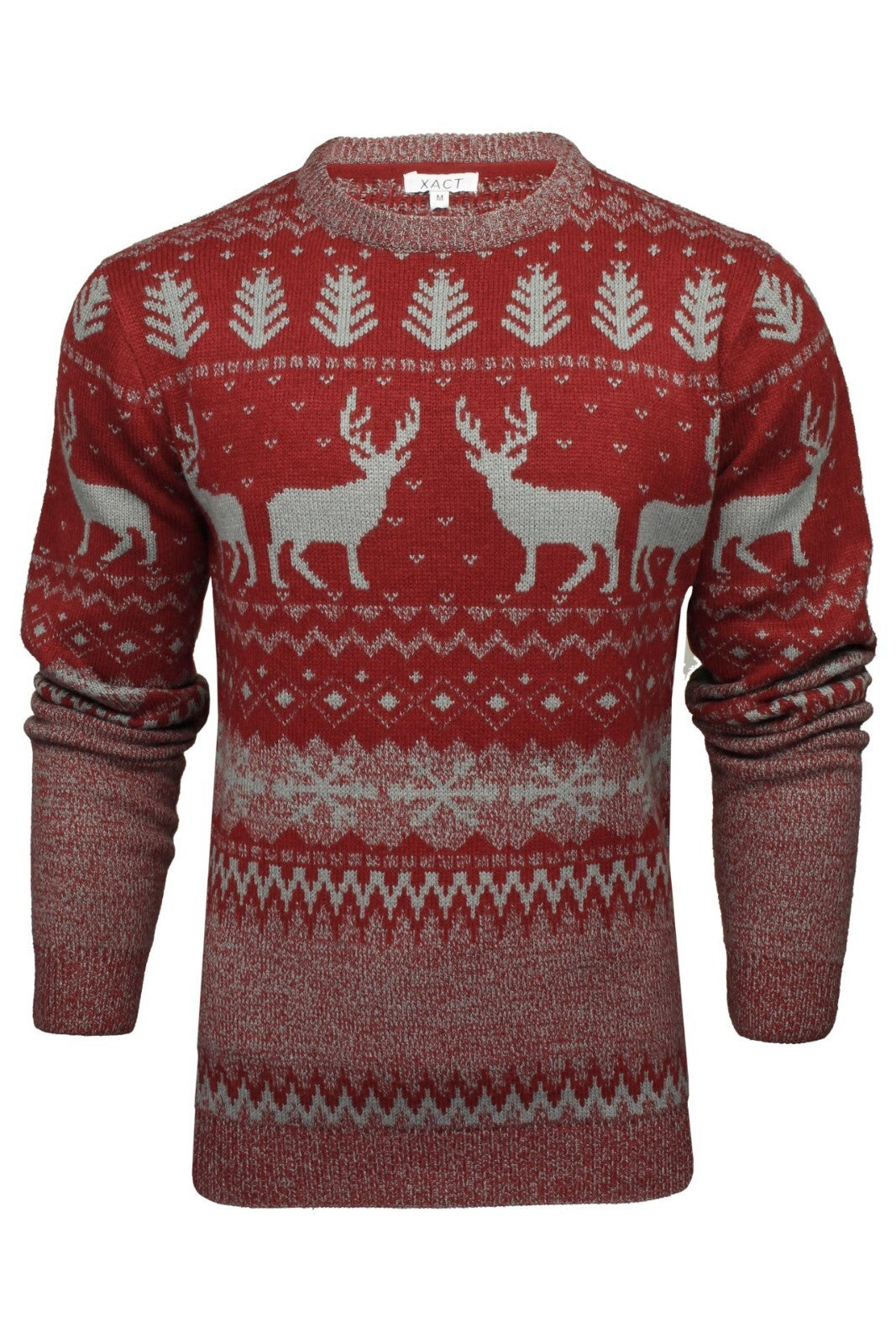 Xact Mens Nordic Reindeer Xmas / Christmas Jumper