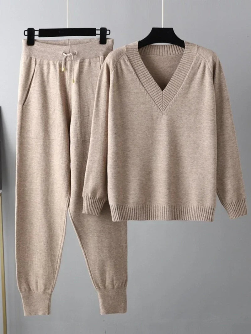 Autumn Winter Harem Pants Casual Women'S Tracksuit Sweater Two Piece Sets Womens Outifits Pullover 2 Piece Sets Womens Outfits