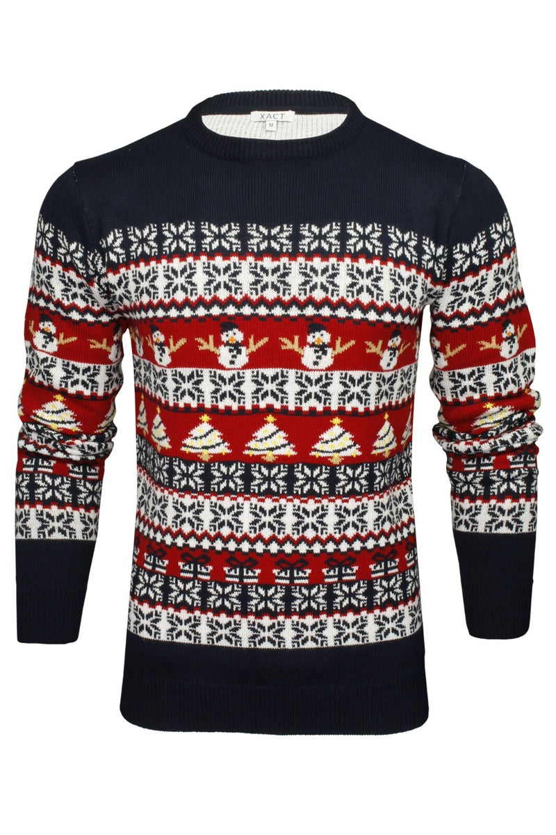 Xact Mens Nordic Reindeer Xmas / Christmas Jumper