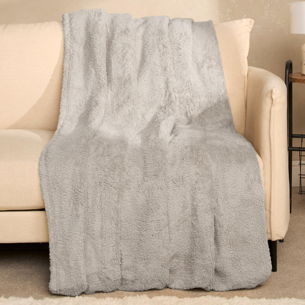 Brentfords Teddy Fleece Bear Blanket Large Throw over Bed Plush Soft Bedspread