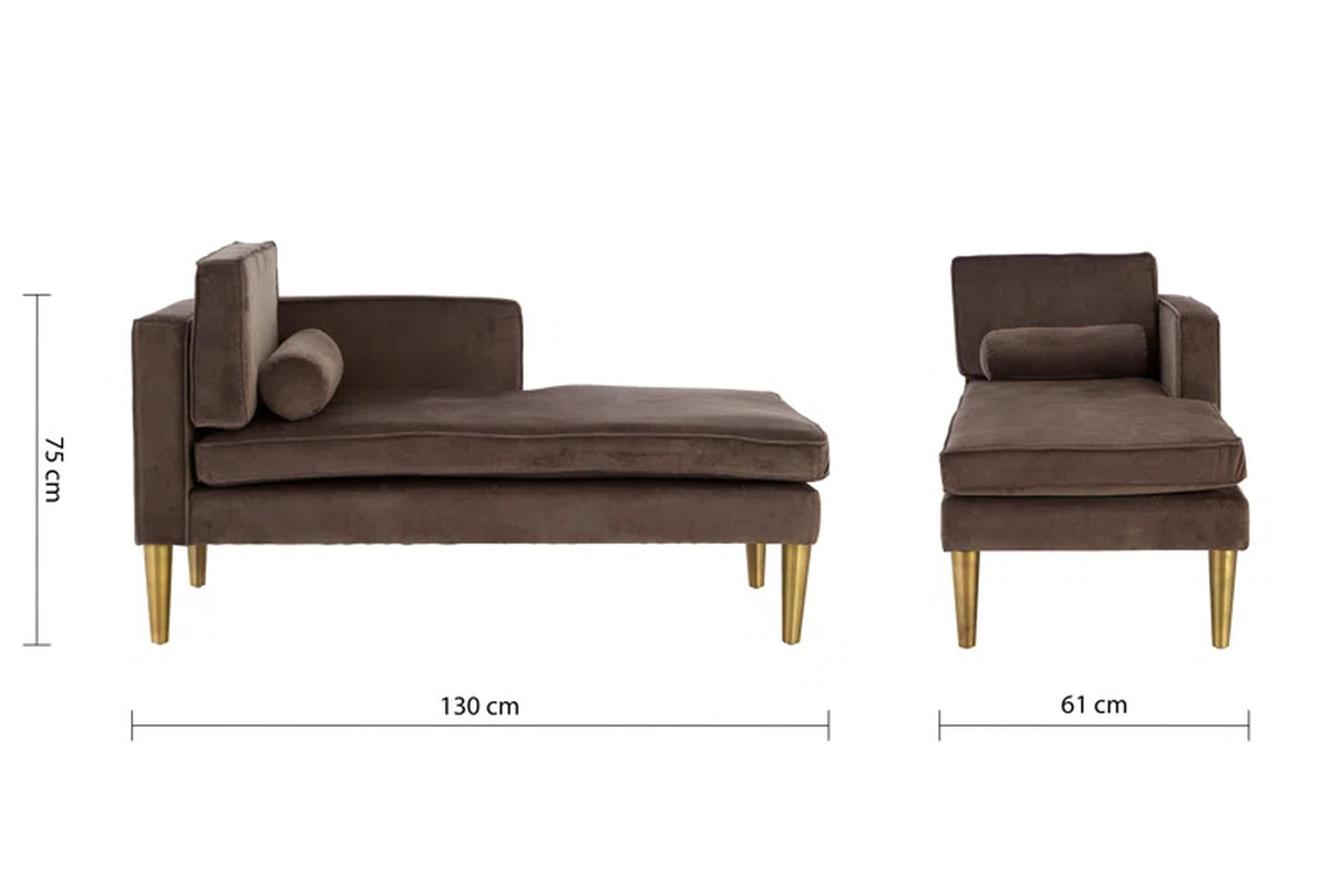 Galena Velvet Chaise Lounge