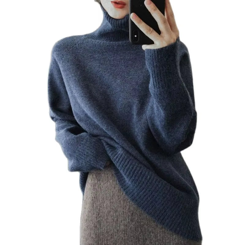 Woman Sweaters Warm Sweater Oversize Female Women'S Turtleneck 2020 Autumn Winter Women'S Wool Sweater Women'S Jumper Pull Long